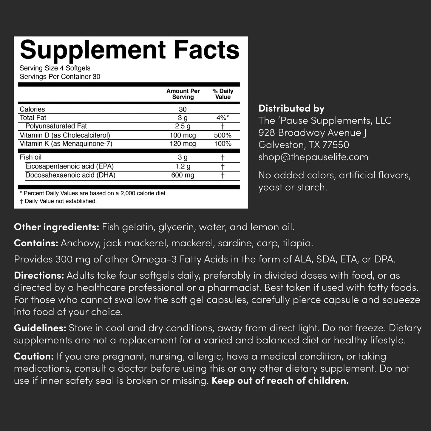 Omega-3 + Vitamin D3 & K2